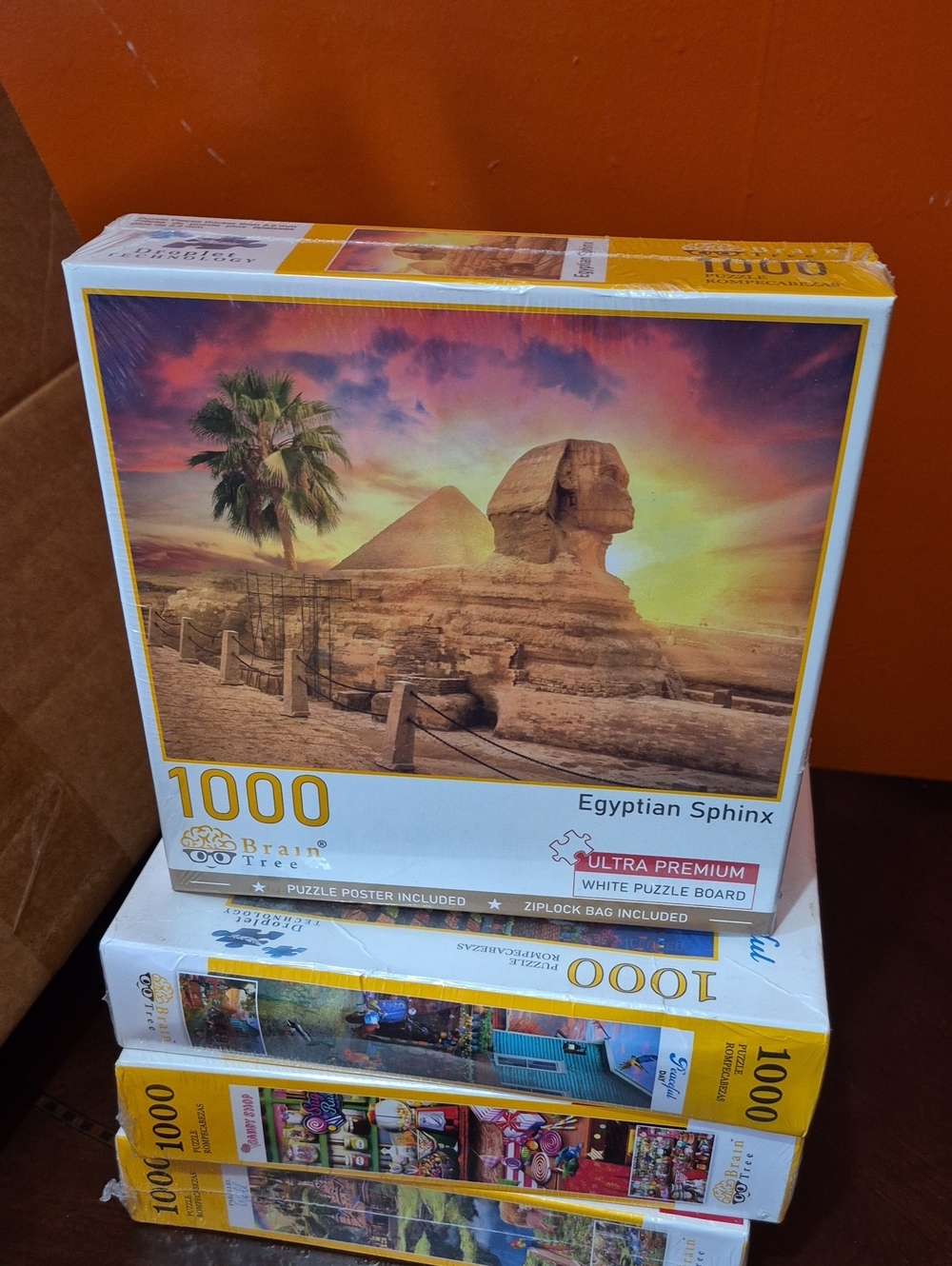 1000-Piece Egyptian Sphinx Jigsaw Puzzle - Yellow/Gold